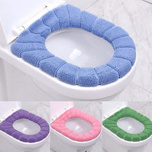 Load image into Gallery viewer, Universal Soft Heated Washable Toilet Seat Mat Set for Home Decor Closestool Mat Seat Case Warmer Toilet Lid Cover Accessories