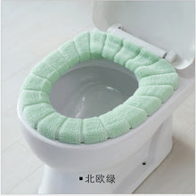 Load image into Gallery viewer, Universal Soft Heated Washable Toilet Seat Mat Set for Home Decor Closestool Mat Seat Case Warmer Toilet Lid Cover Accessories