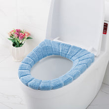 Load image into Gallery viewer, Universal Soft Heated Washable Toilet Seat Mat Set for Home Decor Closestool Mat Seat Case Warmer Toilet Lid Cover Accessories
